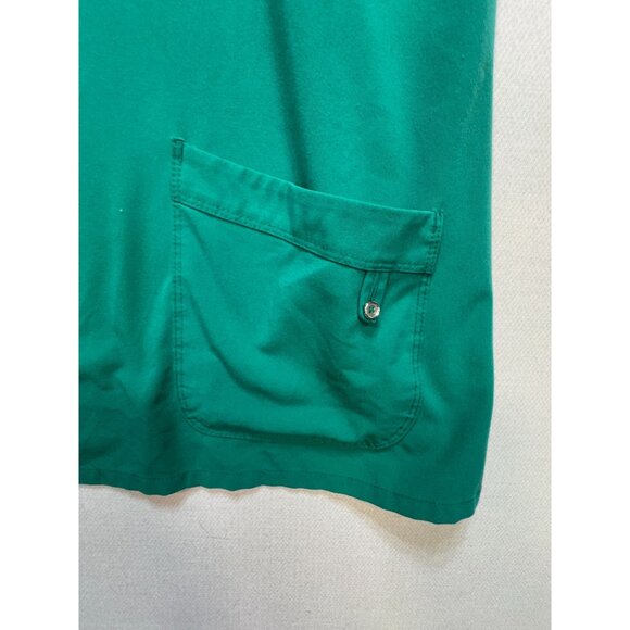 Greys Anatomy Signature Women's V-Neck Scrub Top Short Sleeve Sz XL Teal Stretch - Picture 5 of 9